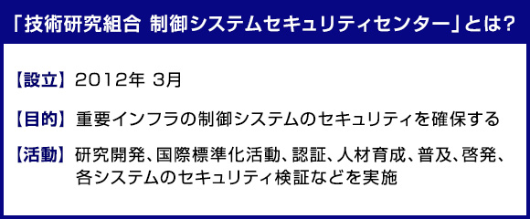 技術研究組合 制御システムセキュリティセンタとは？